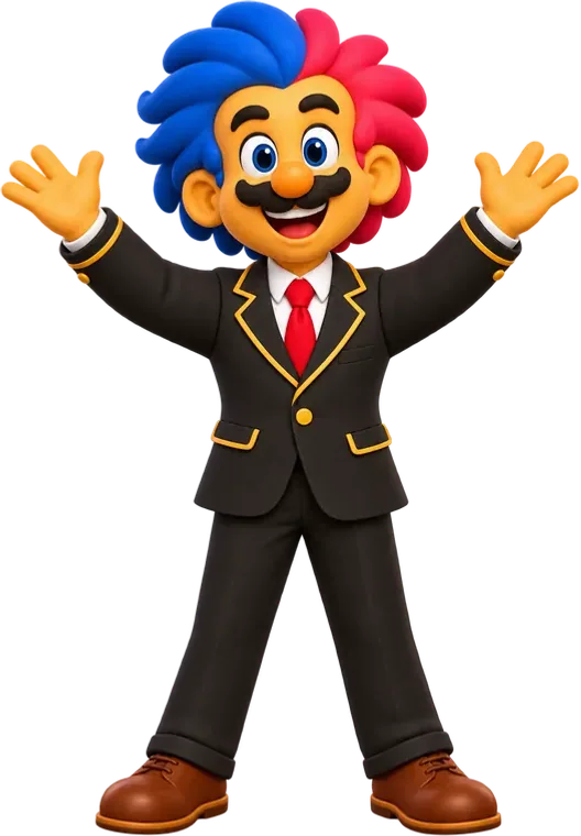 Prof. Albert with both arms open